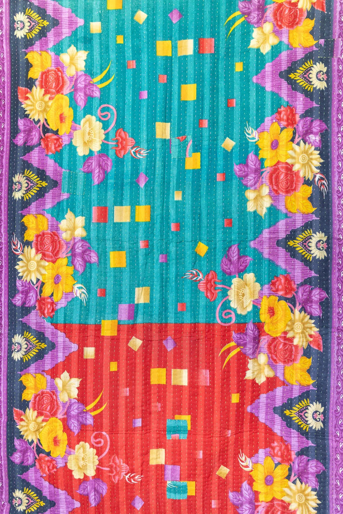 Grandeur Kantha Throw Blanket