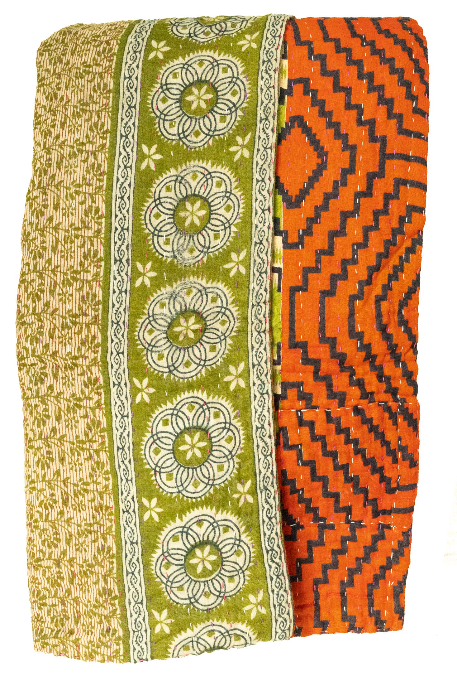 Grateful Large Kantha Throw Blanket