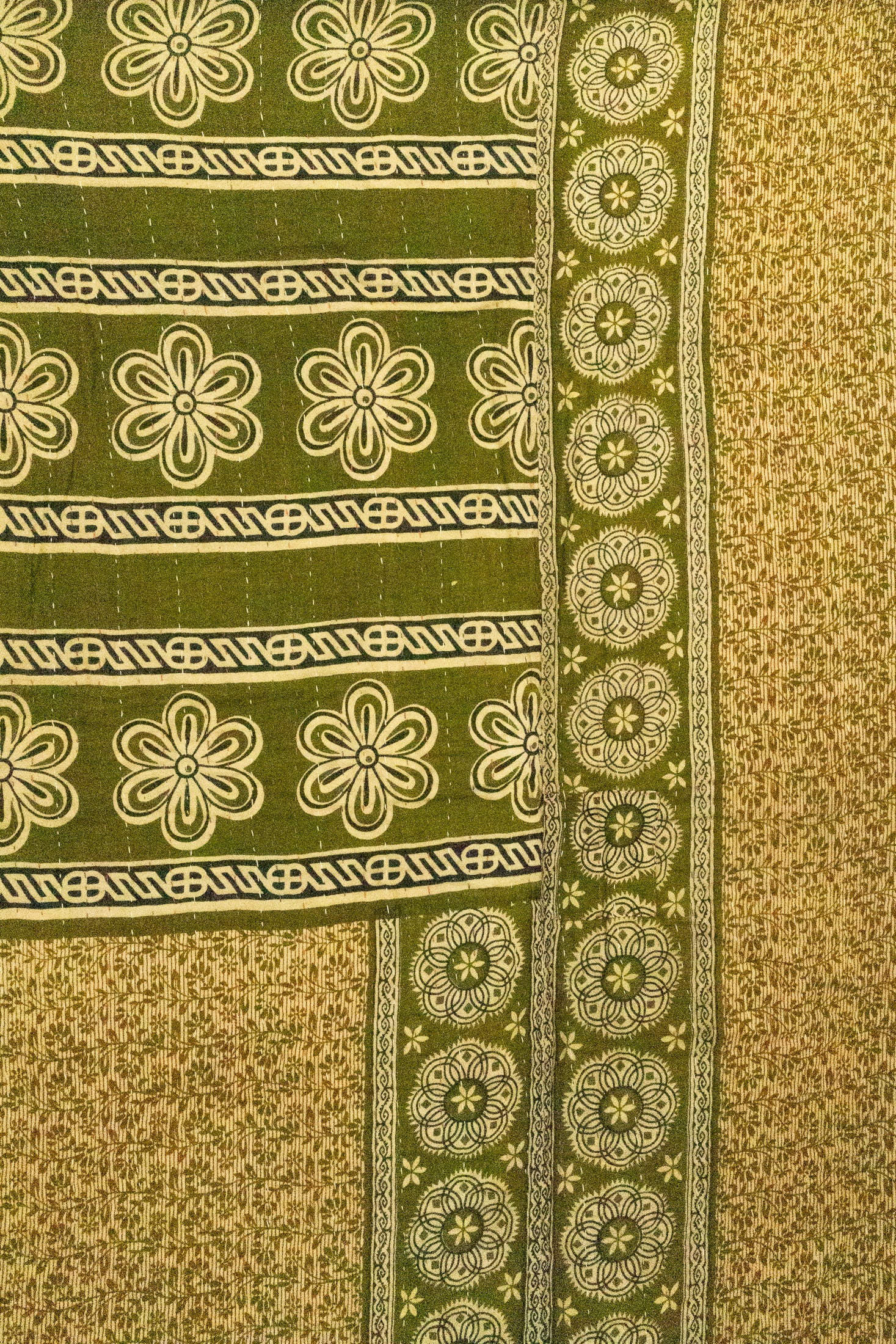 Grateful Large Kantha Throw Blanket
