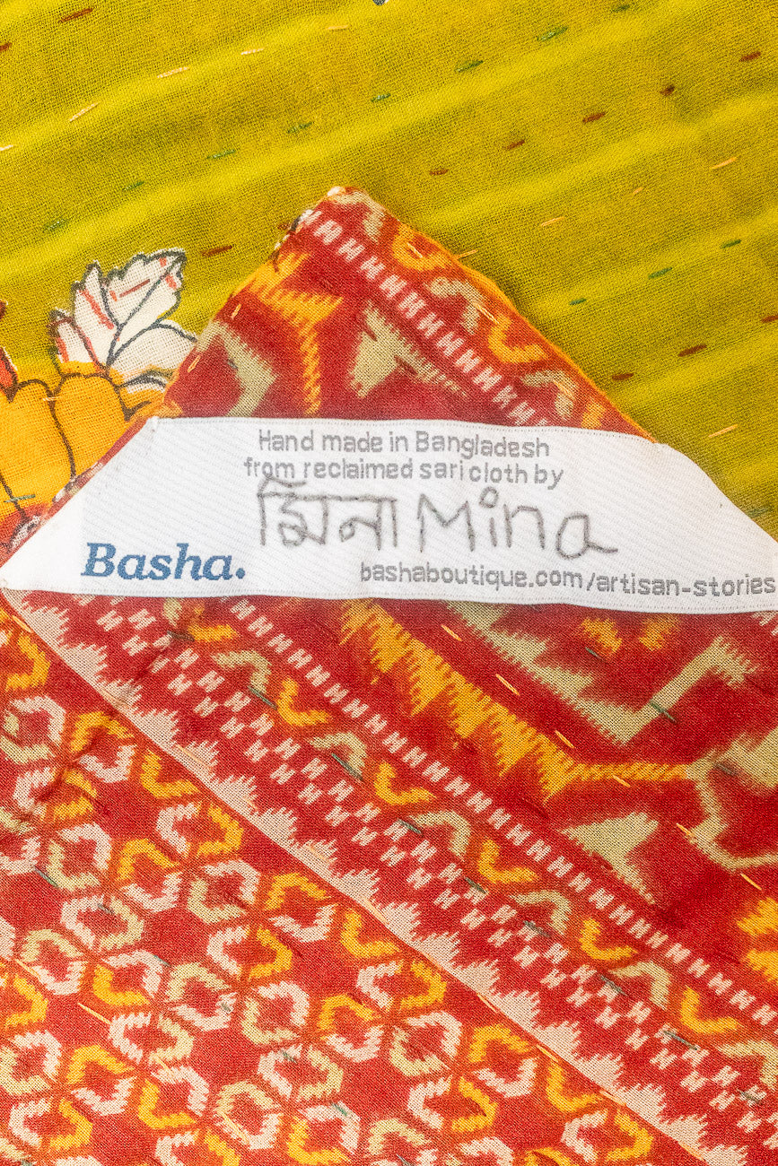 Gratitude Large Kantha Throw