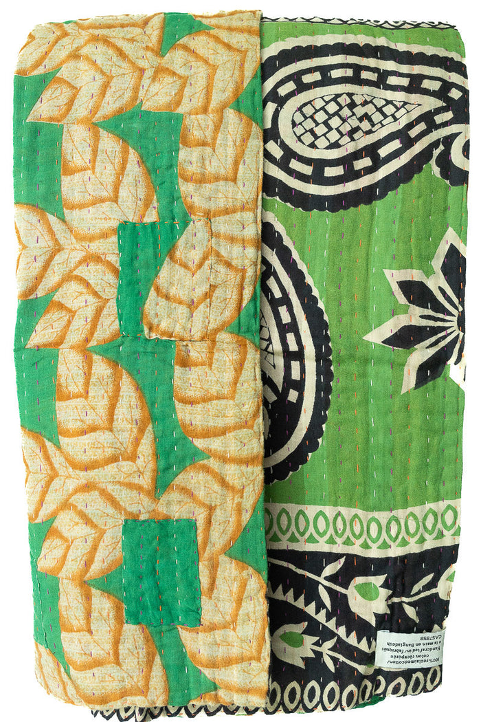 Kantha Throw Bed Quilt