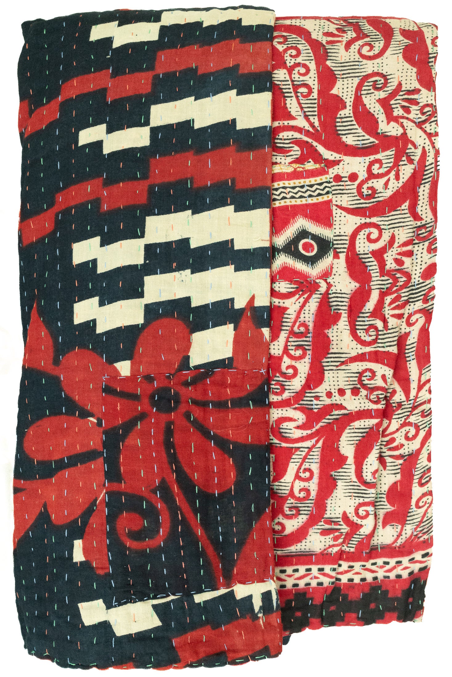 Grounded Large Kantha Throw Blanket