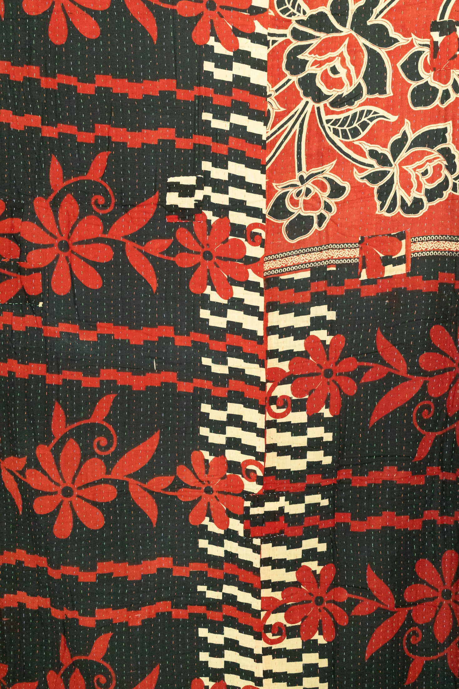Grounded Large Kantha Throw Blanket