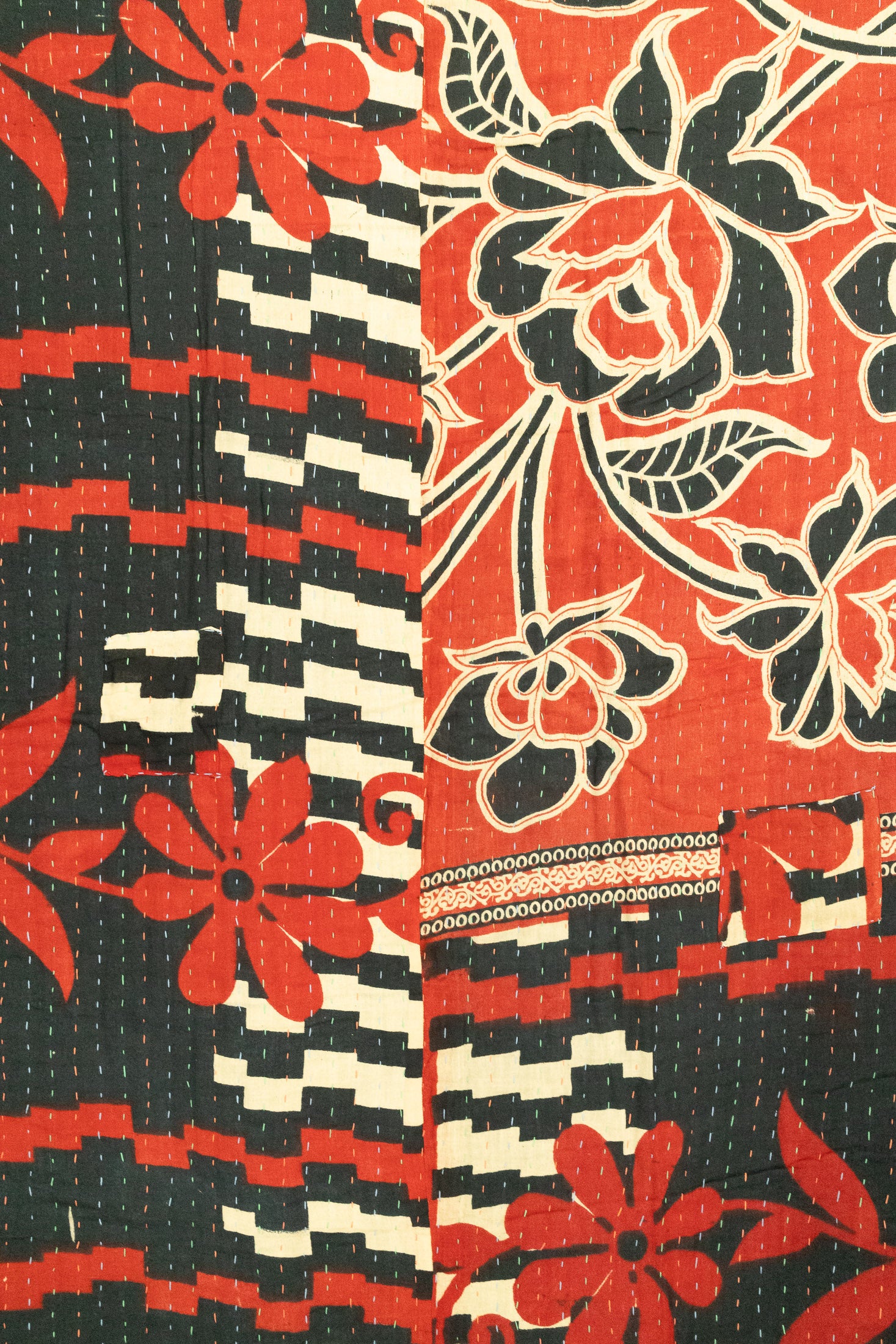 Grounded Large Kantha Throw Blanket