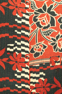 Grounded Large Kantha Throw Blanket