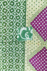 Happy Kantha Throw Blanket