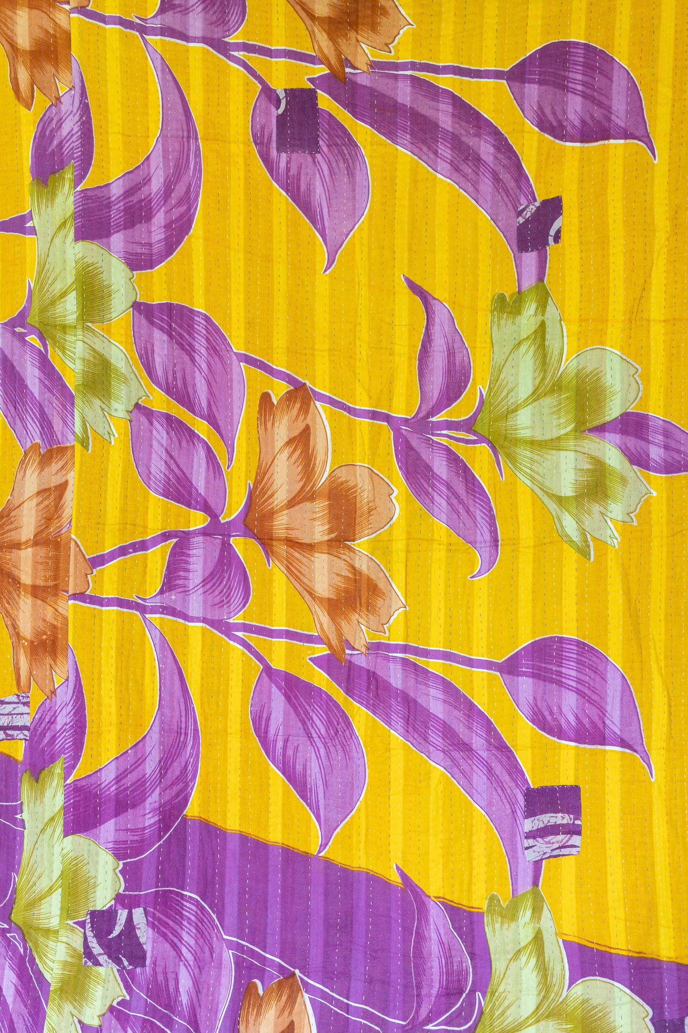 Happy Kantha Throw Blanket