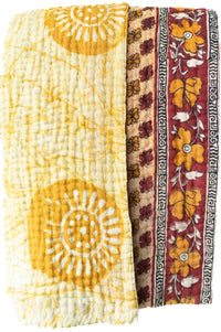 Kantha Throw Bed Quilt