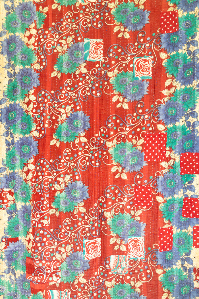 Kantha Throw Bed Quilt