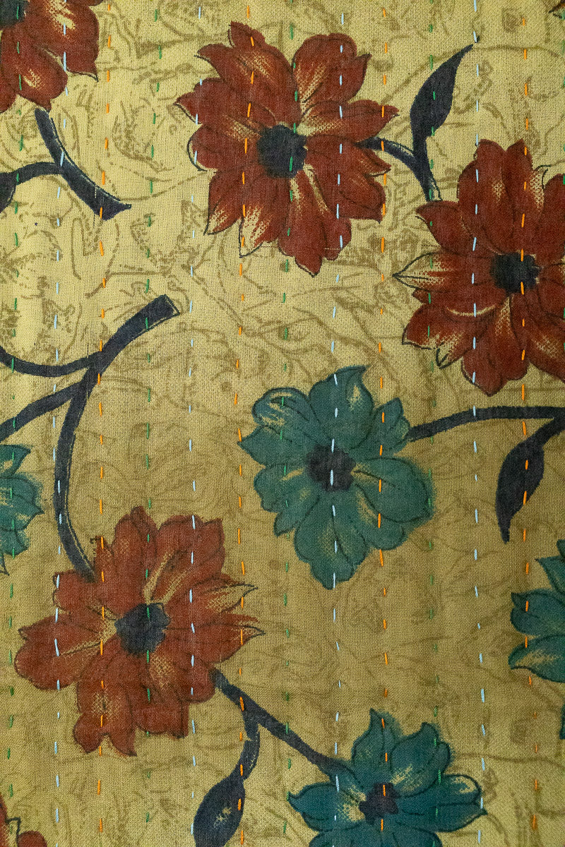 Harmony Silk Blend Kantha Throw