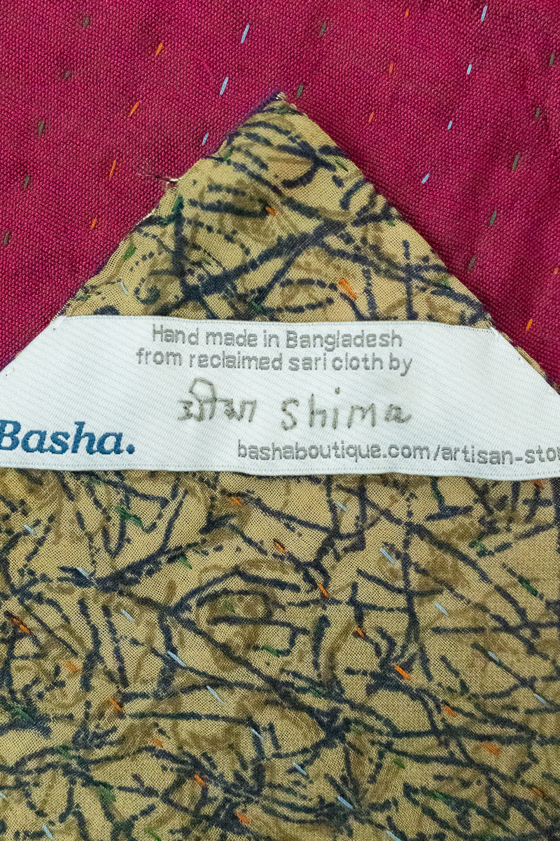 Harmony Silk Blend Kantha Throw