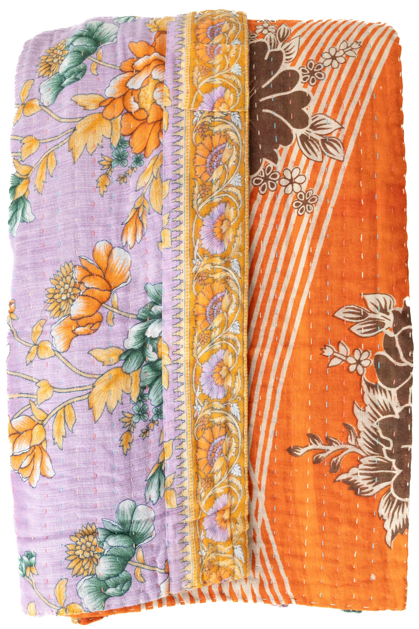 Harmony No. 1 Large Kantha Throw Blanket