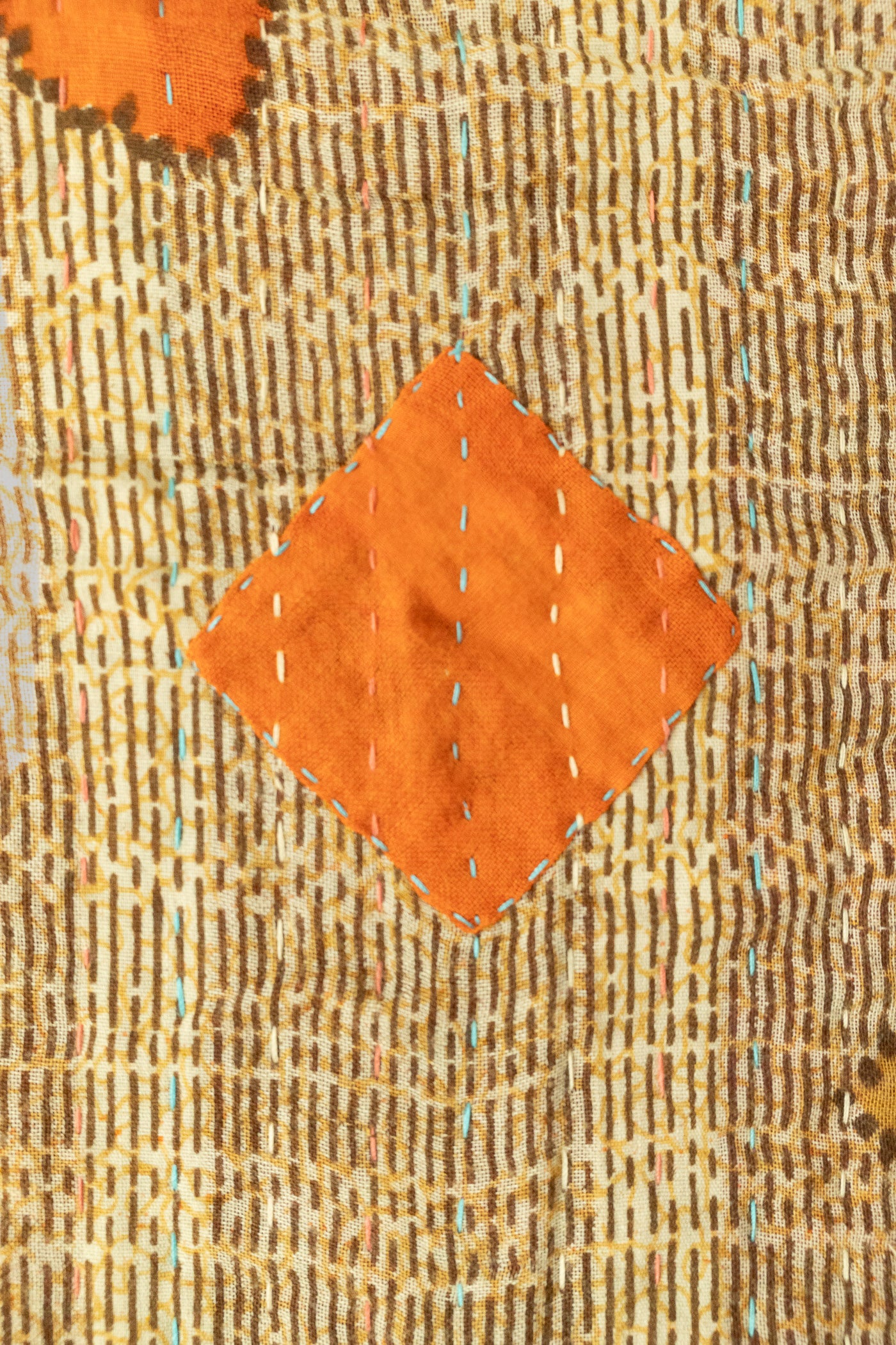 Harmony No. 1 Large Kantha Throw Blanket