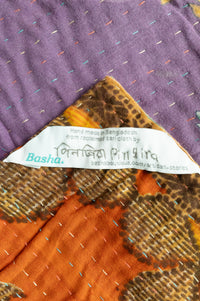 Harmony No. 1 Large Kantha Throw Blanket