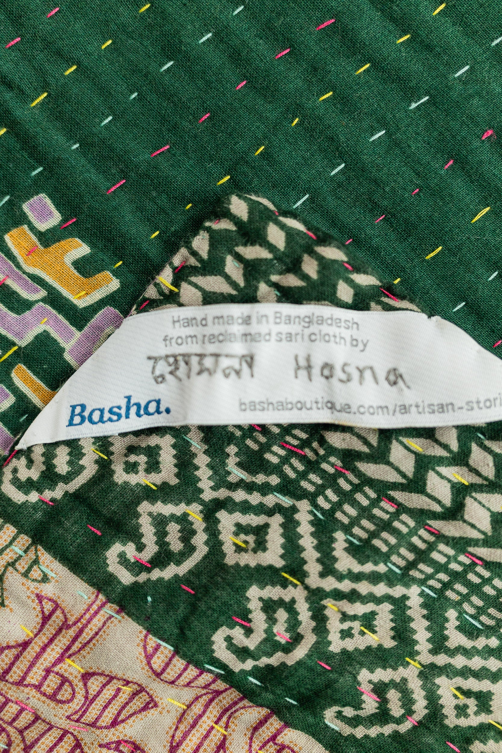 Harmony No. 4 Large Kantha Throw