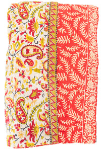 Harvest No. 3 Large Kantha Throw Blanket