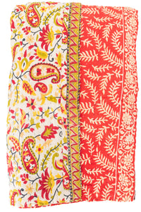 Harvest No. 3 Large Kantha Throw Blanket