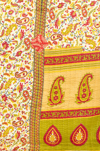 Harvest No. 3 Large Kantha Throw Blanket
