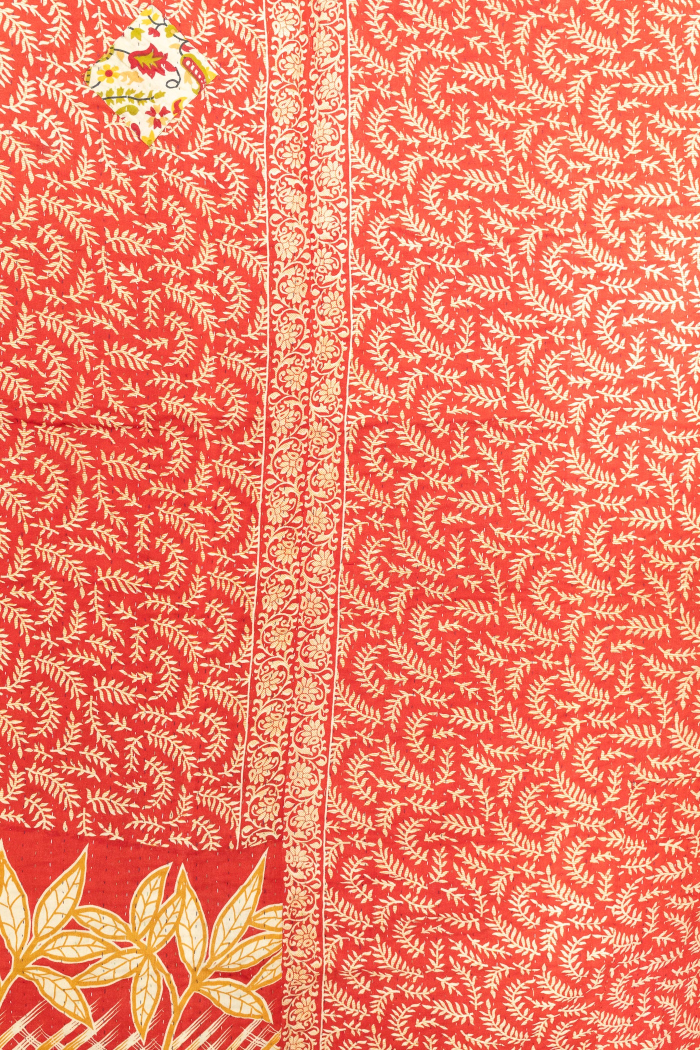 Harvest No. 3 Large Kantha Throw Blanket