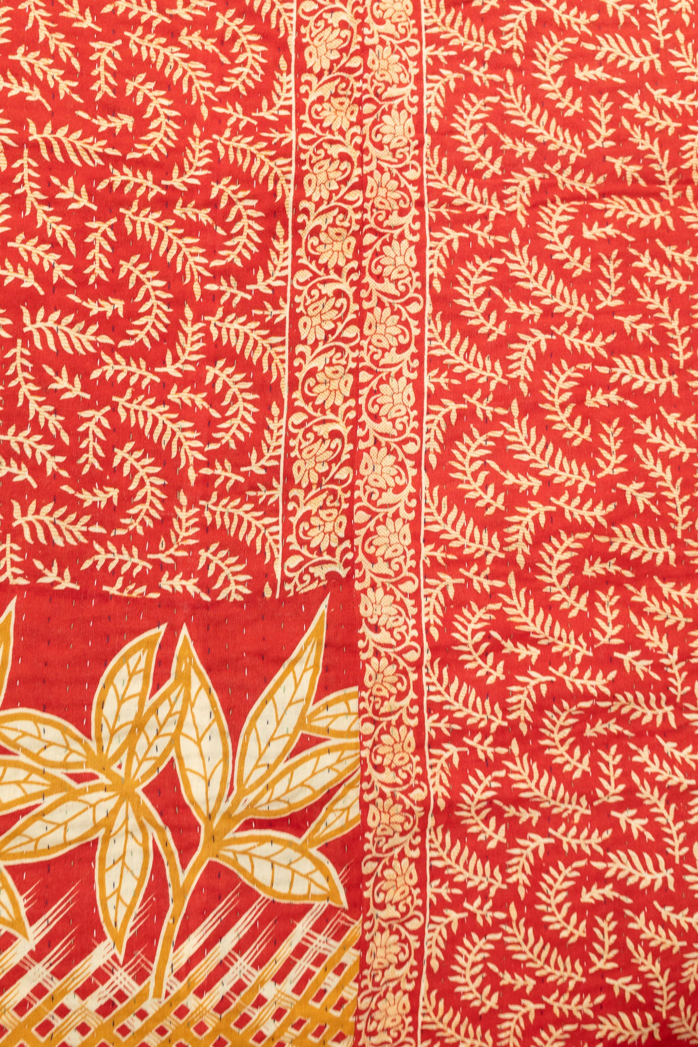 Harvest No. 3 Large Kantha Throw Blanket