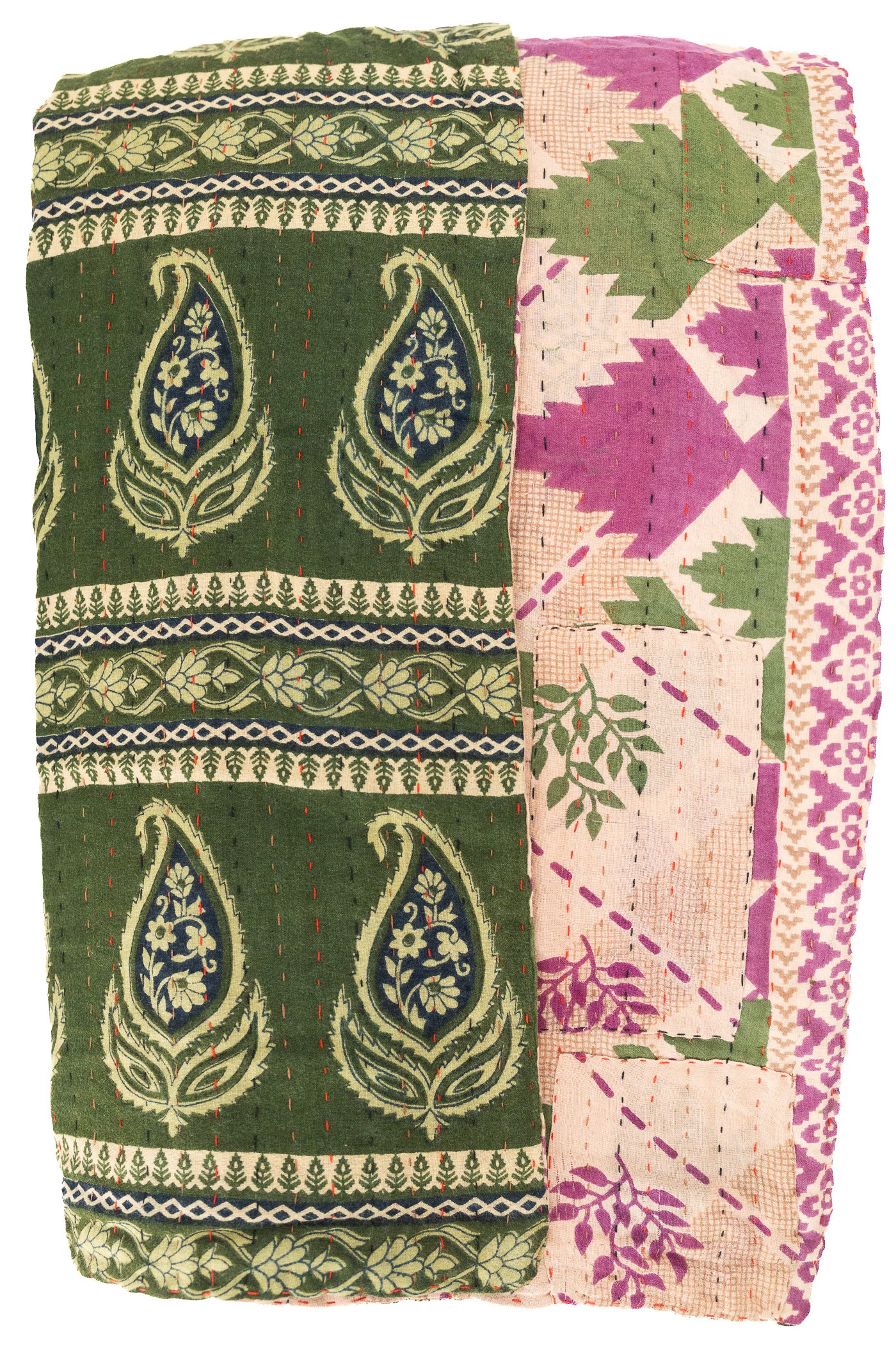 Harvest No. 4 Large Kantha Throw Blanket