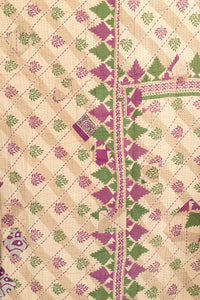 Harvest No. 4 Large Kantha Throw Blanket