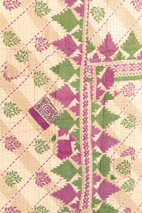 Harvest No. 4 Large Kantha Throw Blanket