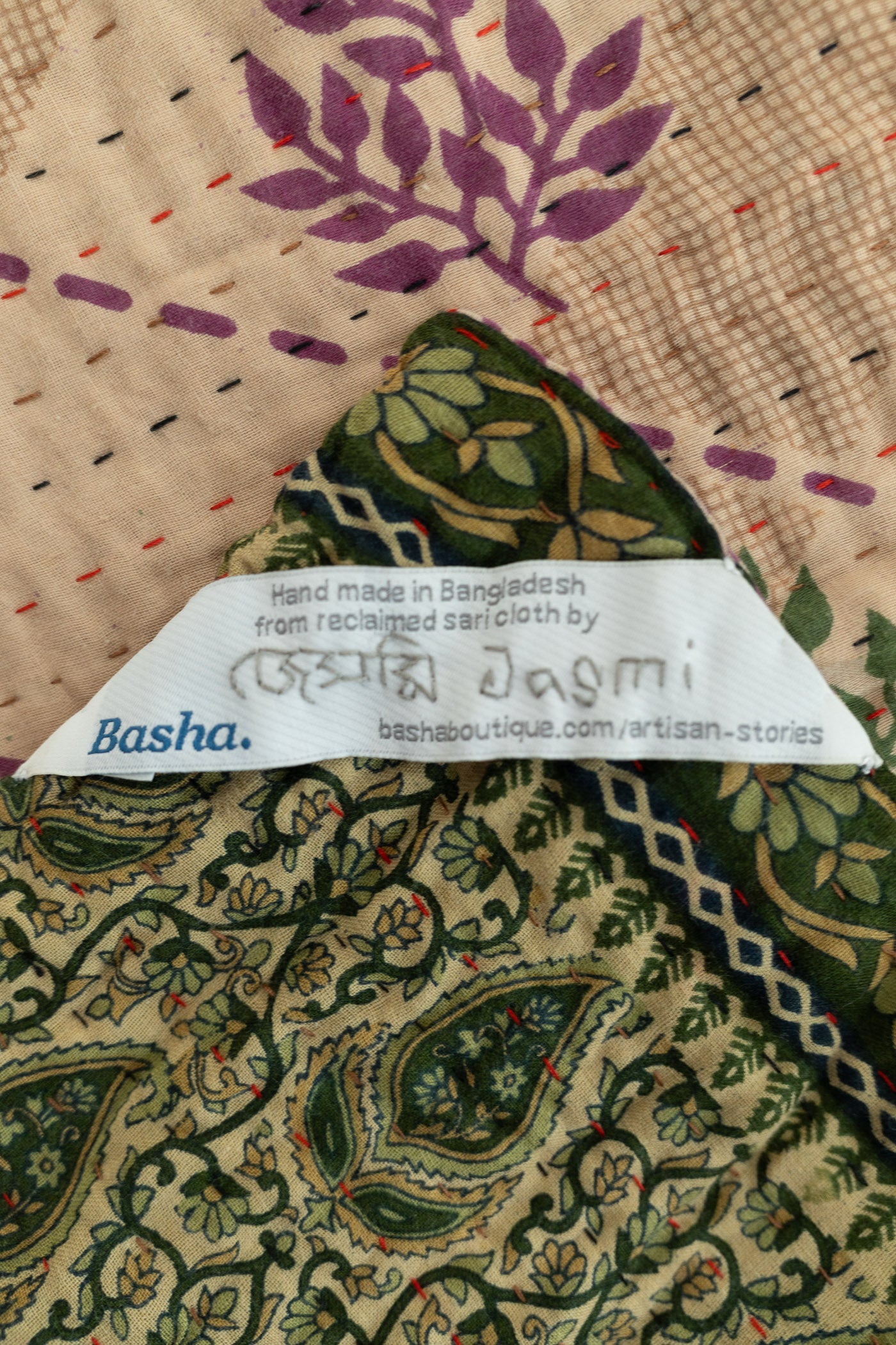 Harvest No. 4 Large Kantha Throw Blanket