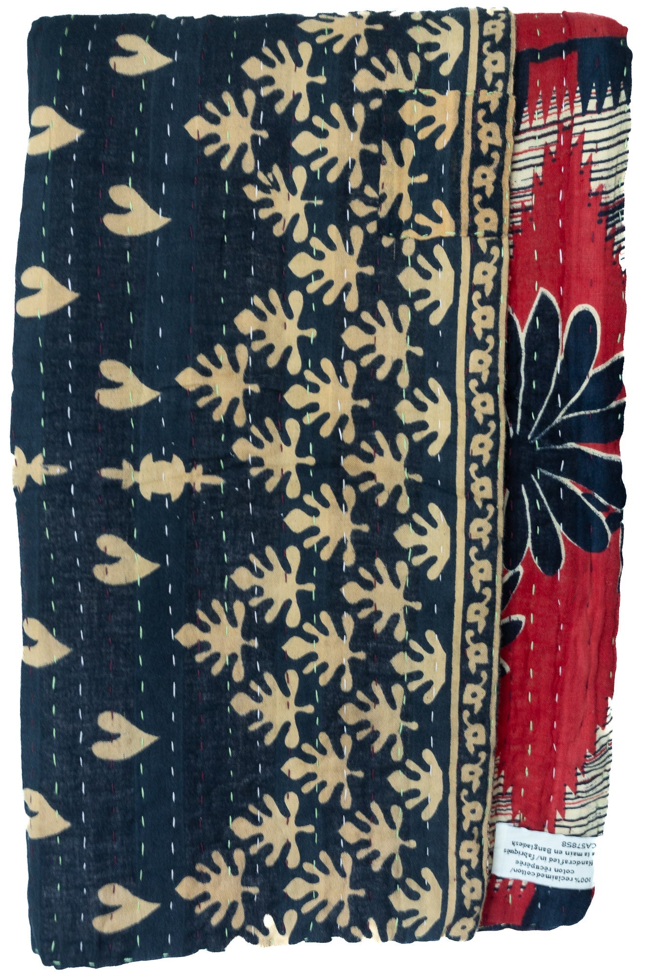 Heart Kantha Throw