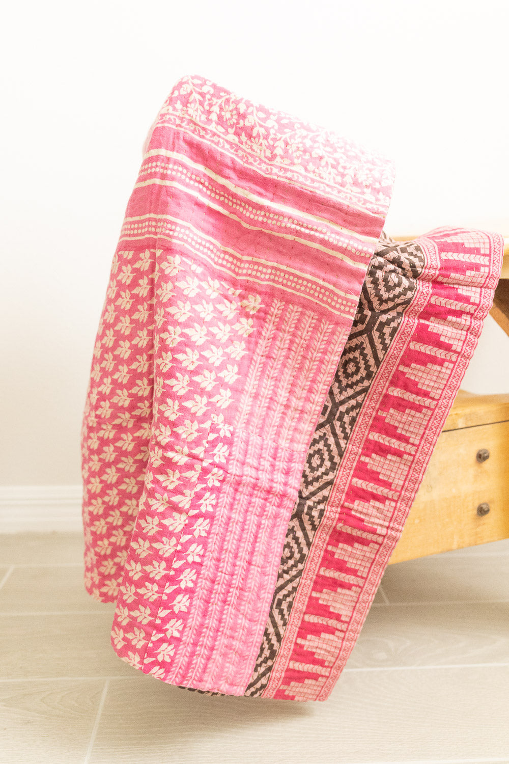 Heart No. 4 Kantha Baby Blanket