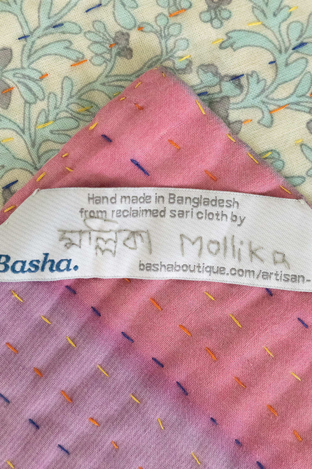 Heart No. 5 Kantha Baby Blanket