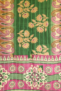 Kantha Throw Bed Quilt