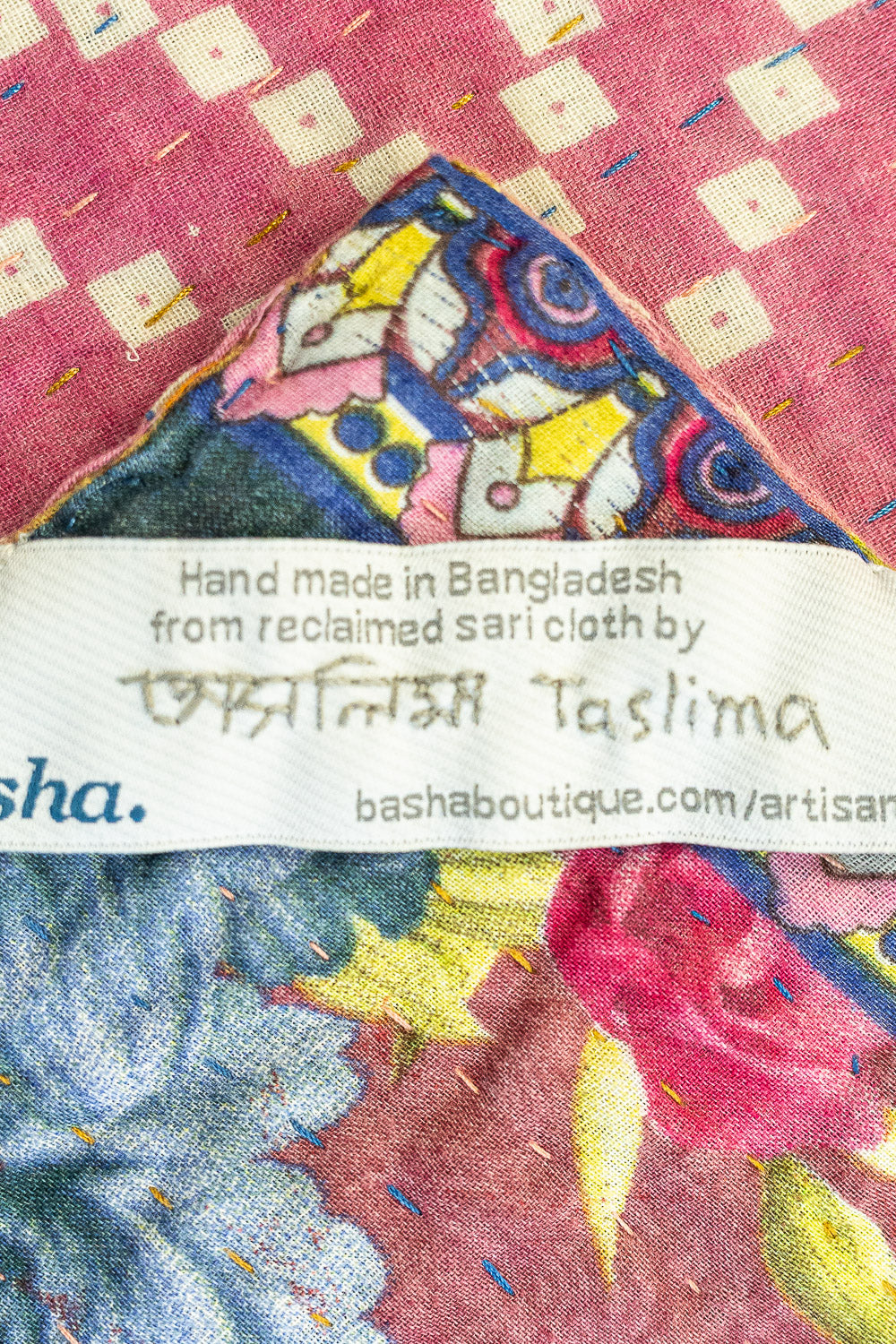 Heartfelt Kantha Throw