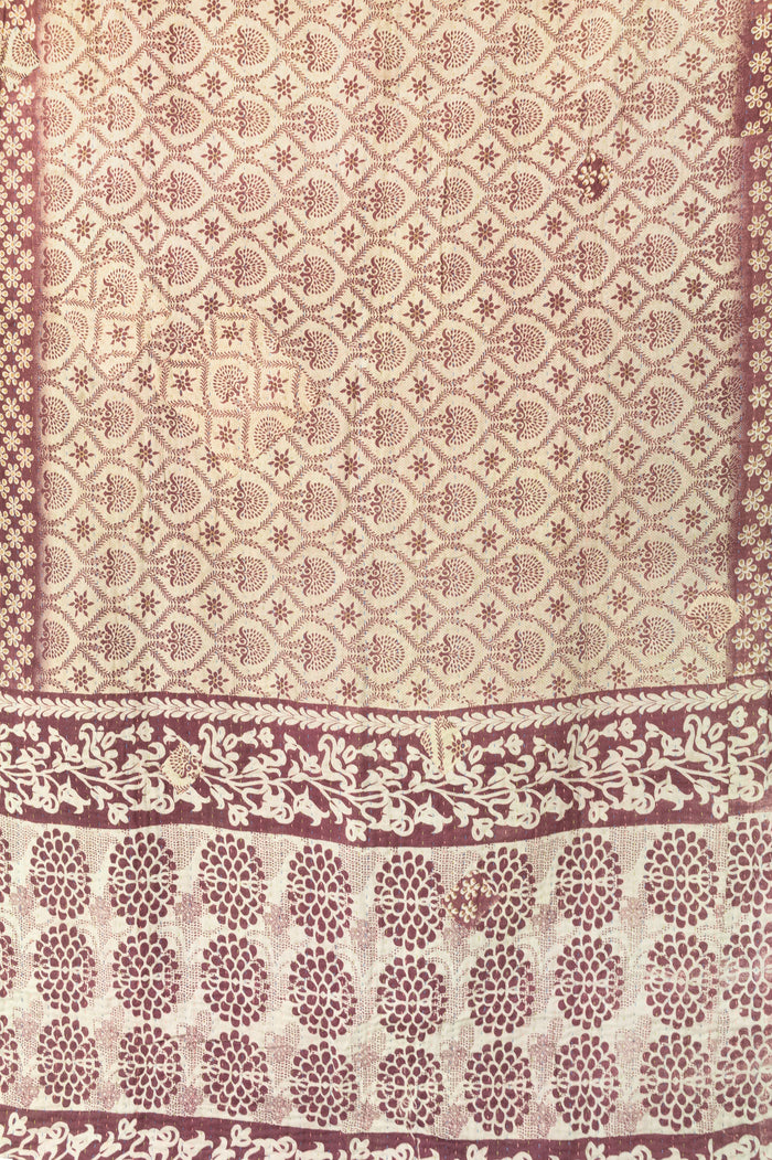 Heartfelt Kantha Throw Blanket