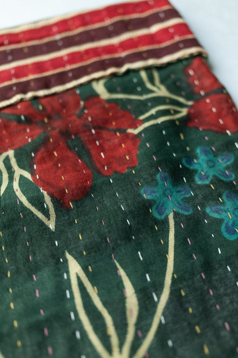 Kantha Holiday Stocking - Hearth No. 3