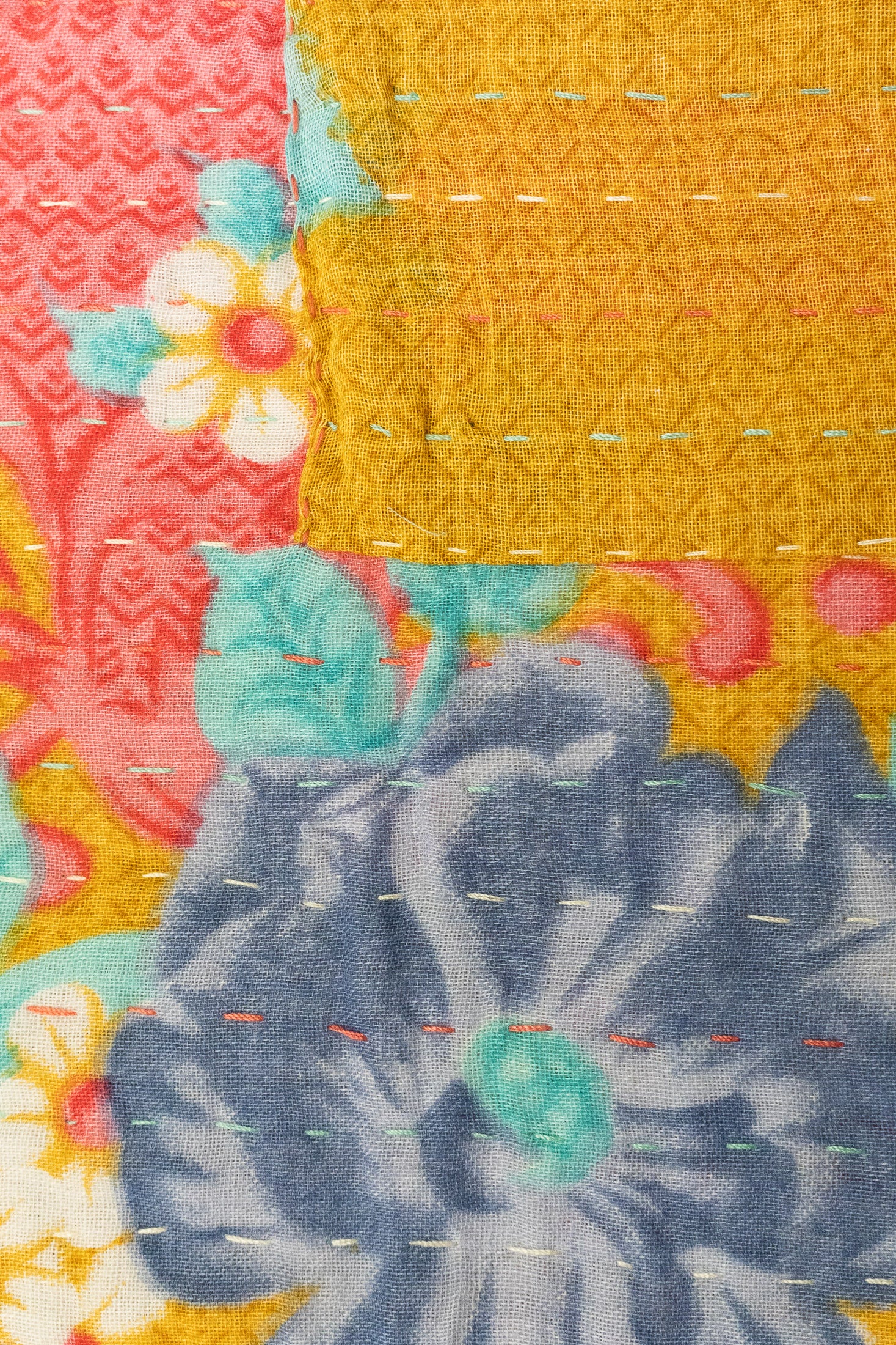 Heart No. 2 Mini Kantha Blanket