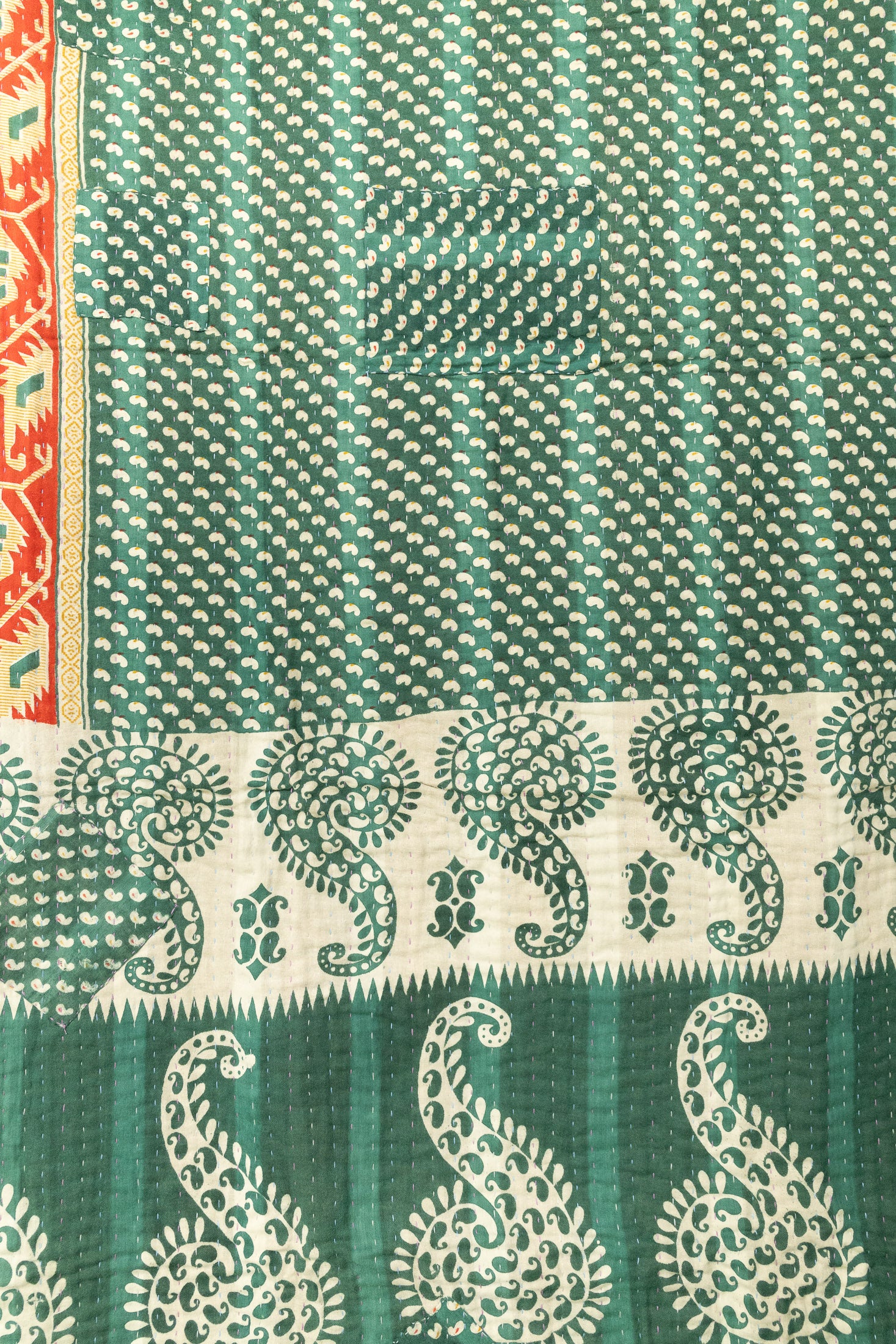 Holly Holiday Kantha Blanket