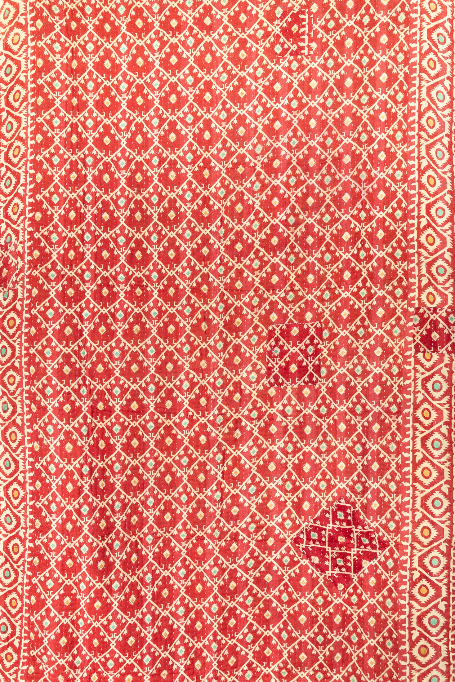 Holly Holiday Kantha Blanket