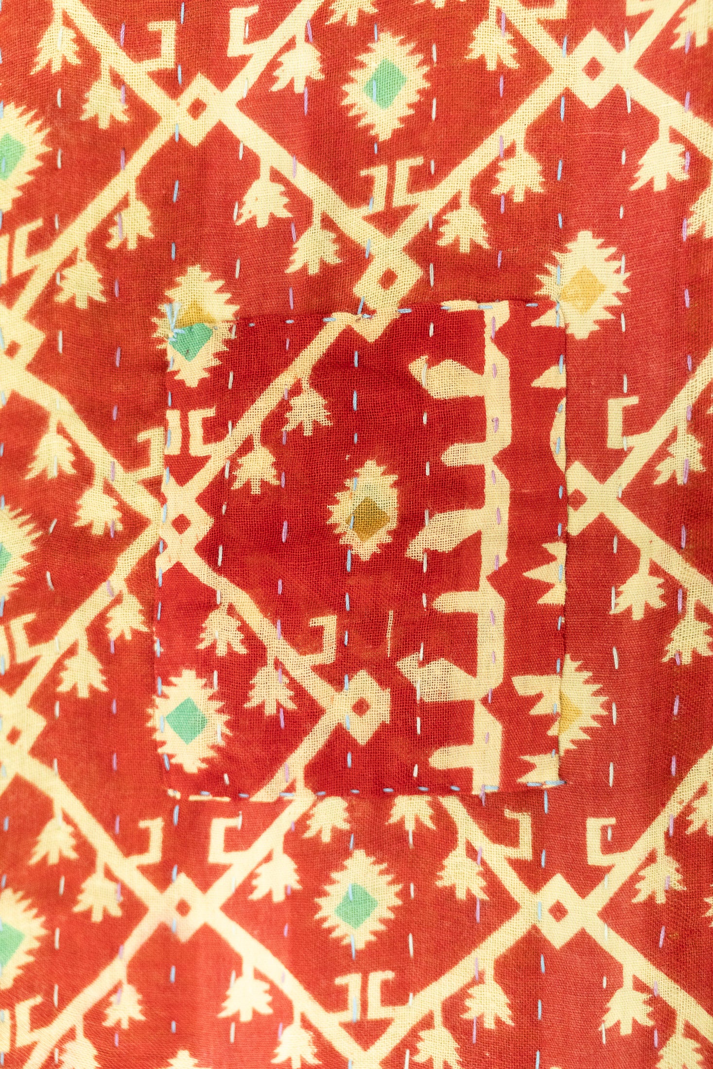 Holly Holiday Kantha Blanket