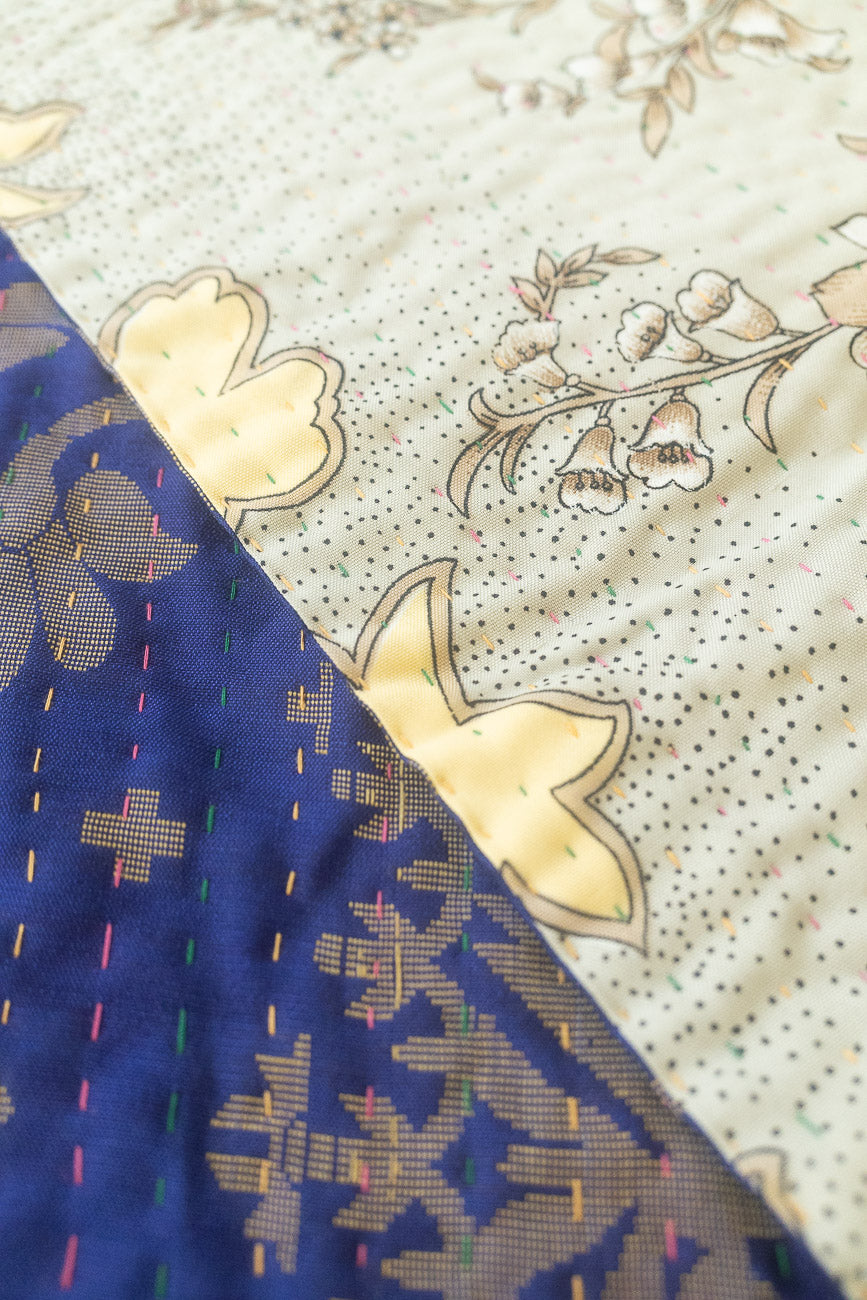 Kantha Holiday Silk Table Runner - Holly No. 13