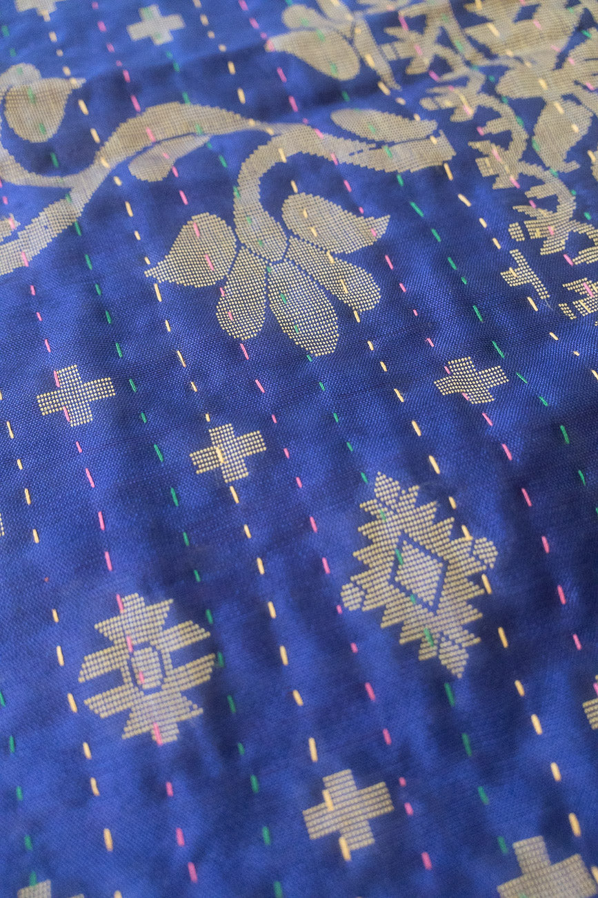 Kantha Holiday Silk Table Runner - Holly No. 13