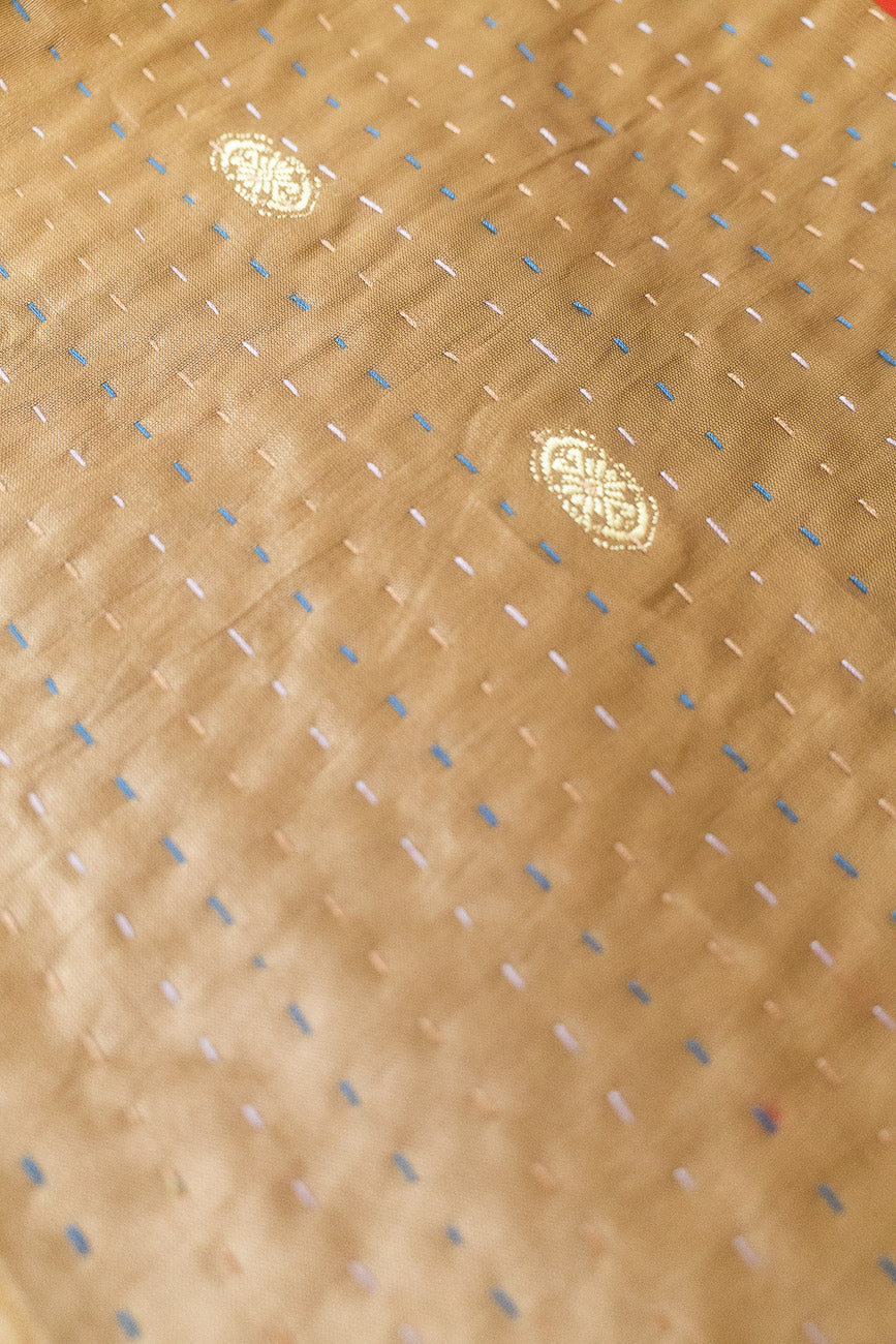 Kantha Holiday Silk Table Runner - Holly No. 16