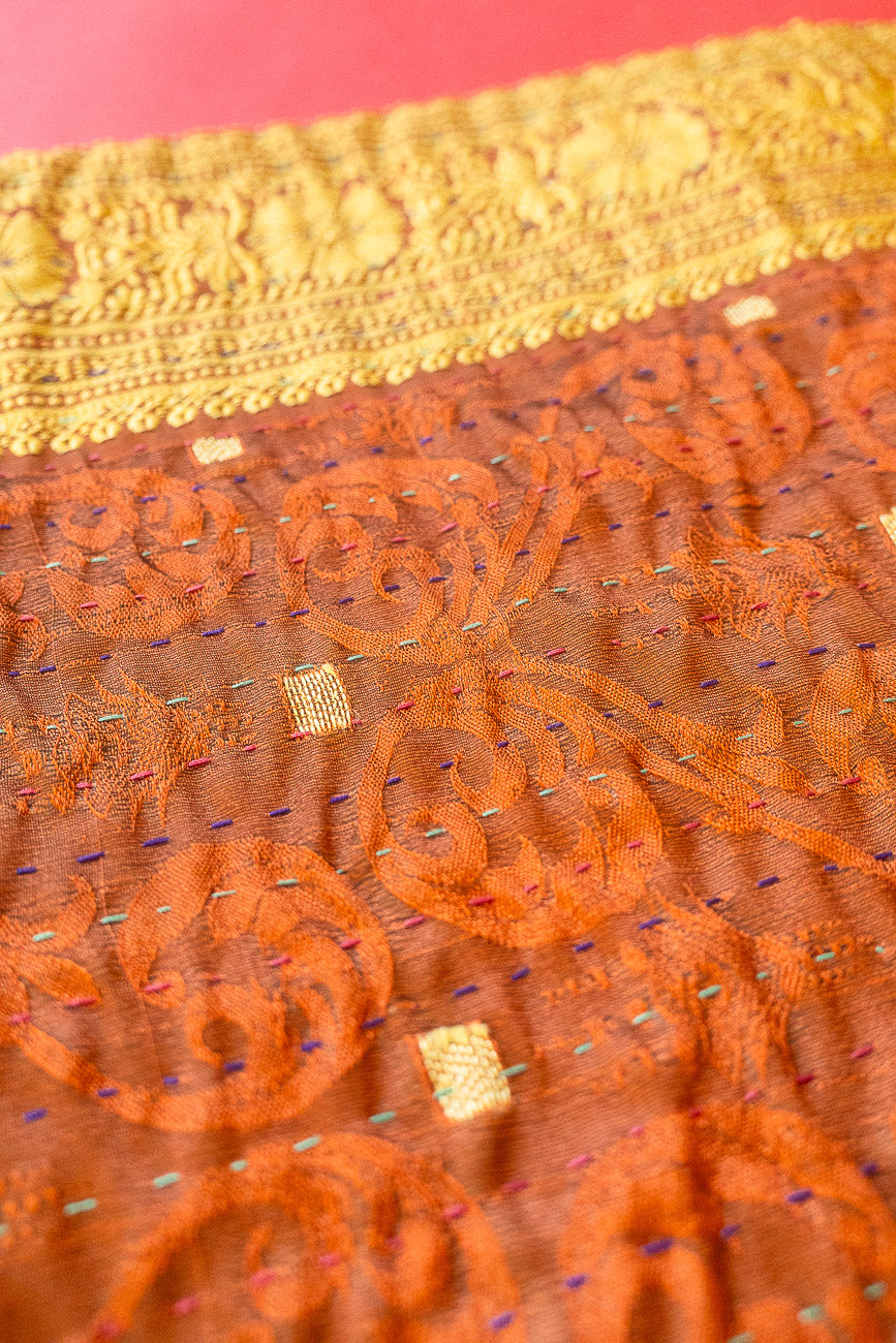 Kantha Holiday Silk Table Runner - Holly No. 4