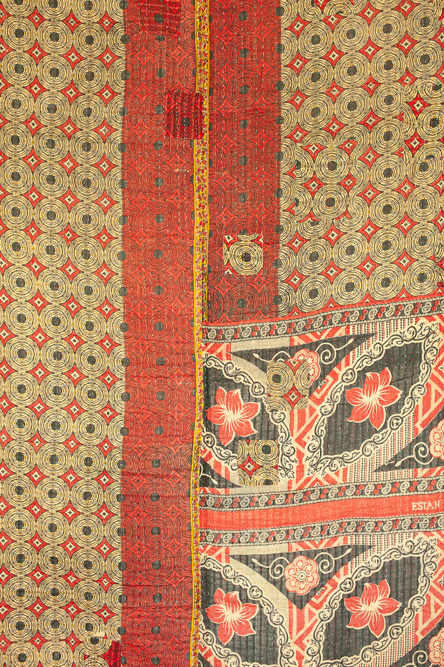 Honeycomb Large Kantha Throw