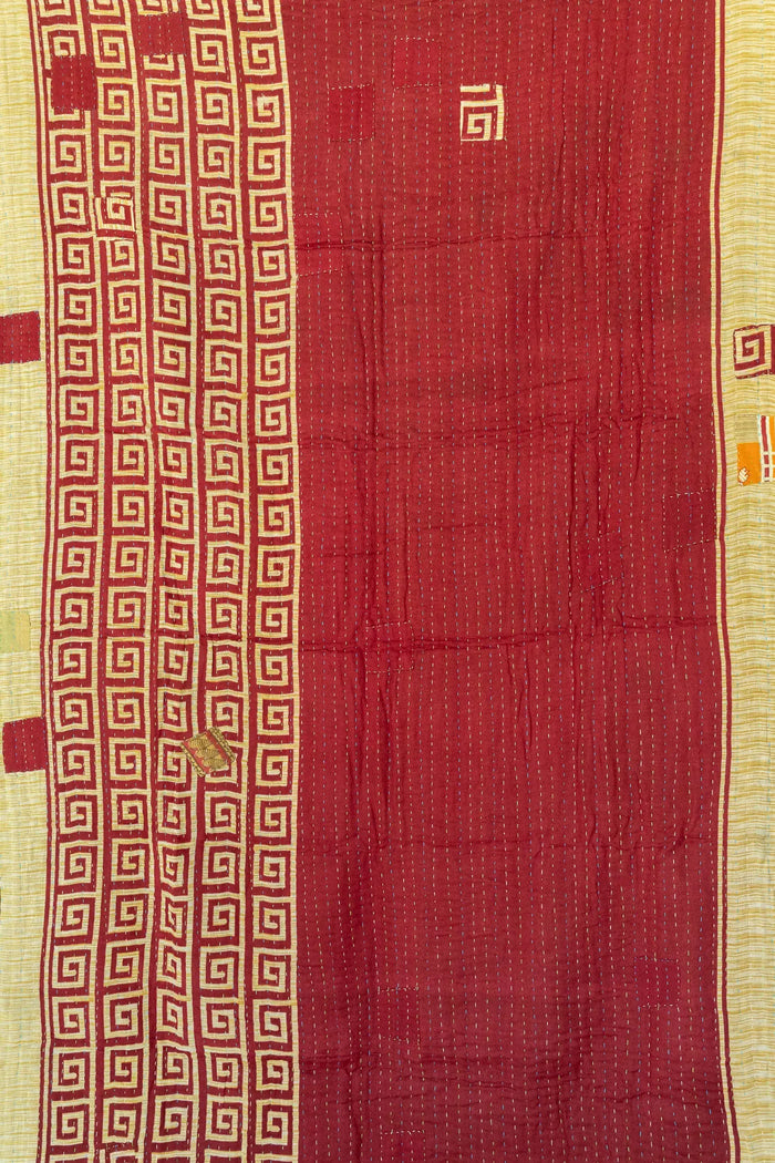 Hopeful Kantha Throw Blanket