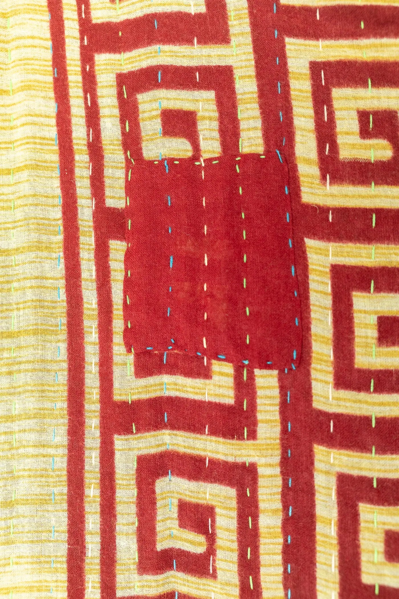 Hopeful Kantha Throw Blanket