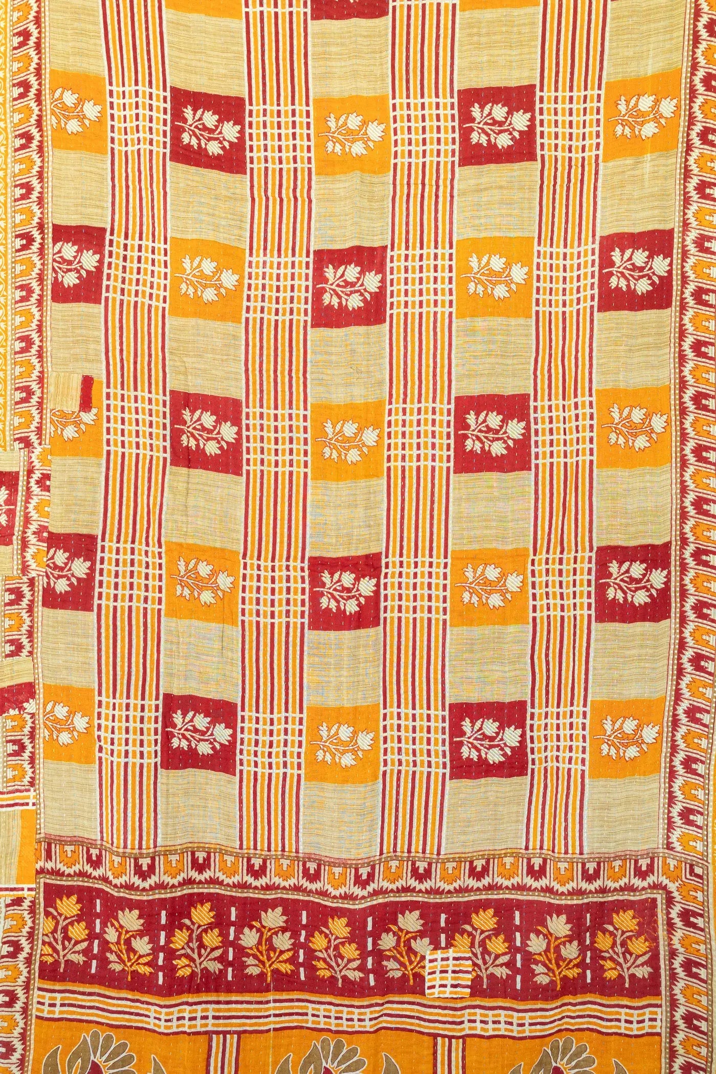 Hopeful Kantha Throw Blanket