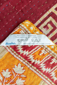 Hopeful Kantha Throw Blanket