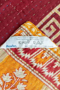 Hopeful Kantha Throw Blanket