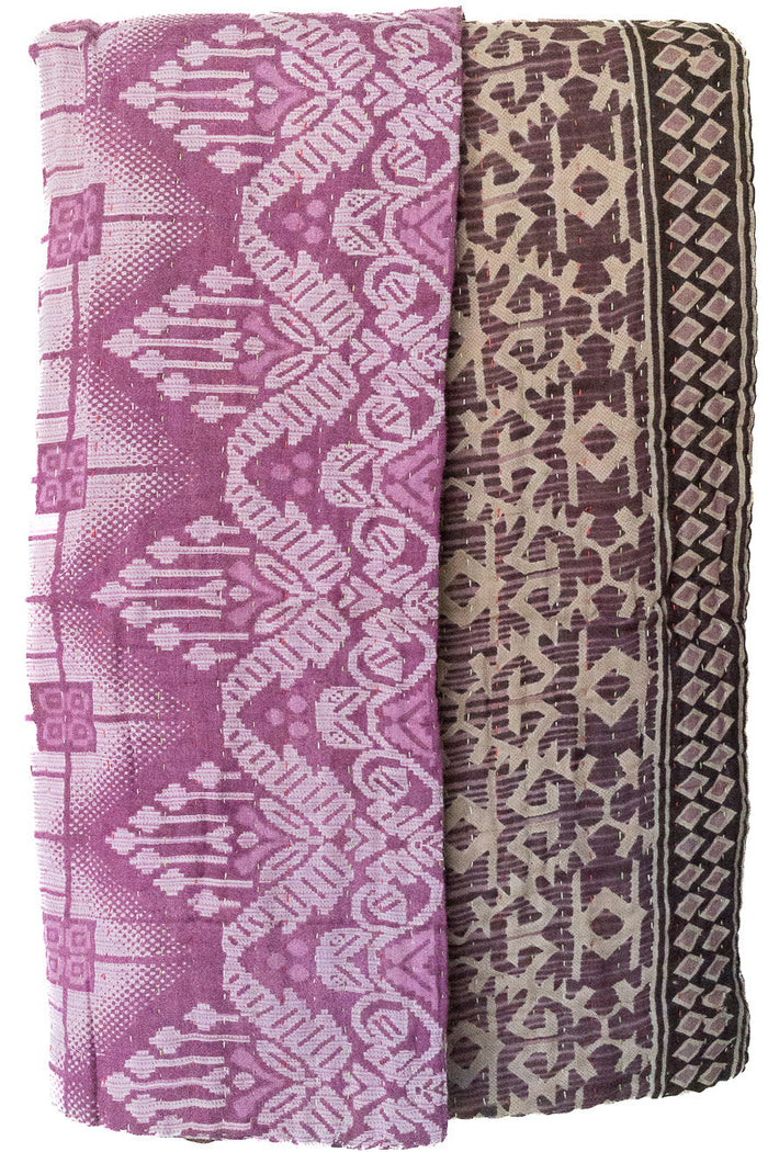 Kantha Throw Bed Quilt